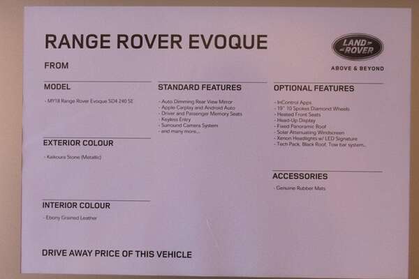 2018 Land Rover Range Rover Evoque SD4 240 SE L538
