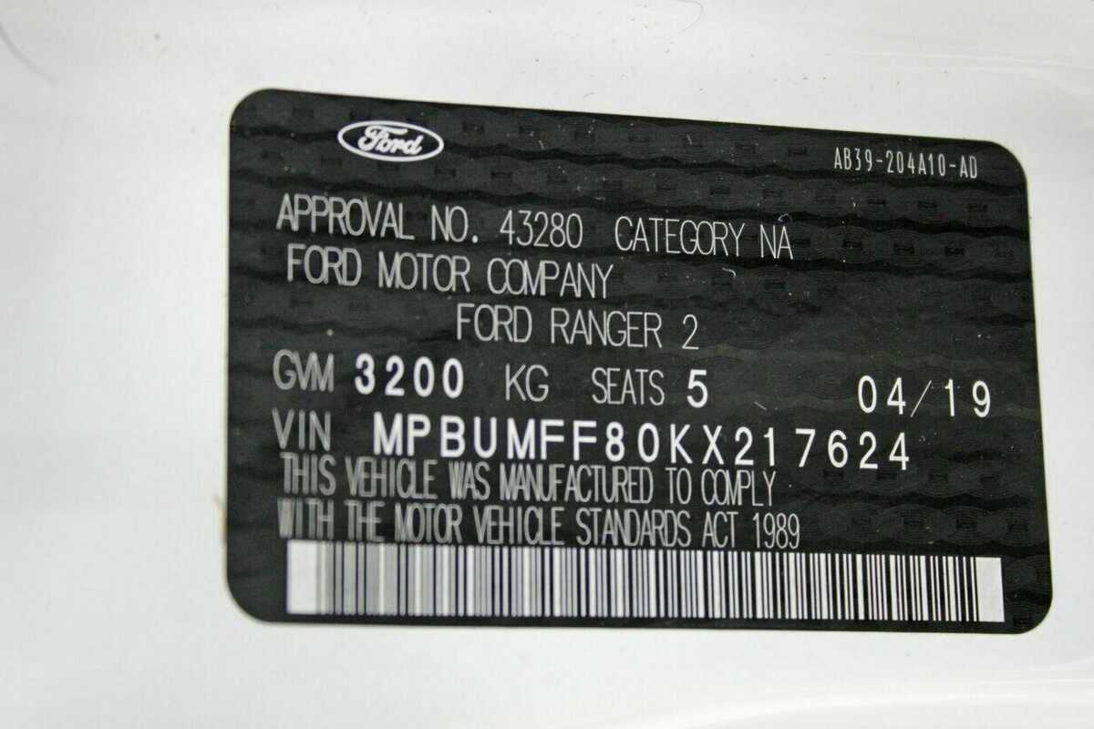2019 Ford RANGER XL 2.2 Hi-Rider (4x2) PX MKIII MY19.75
