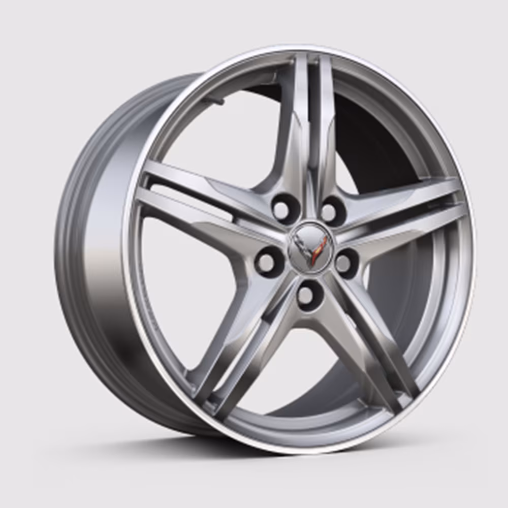 Sterling Silver-painted forged-aluminum wheels