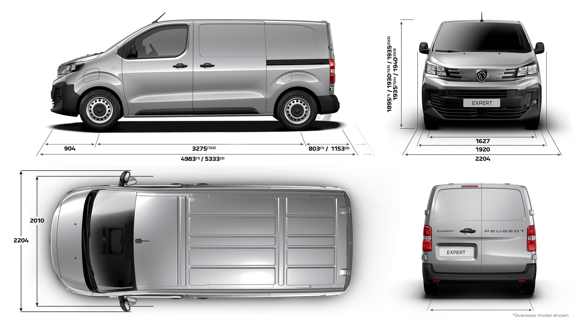 PEUGEOT EXPERT EXTERIOR DIMENSIONS