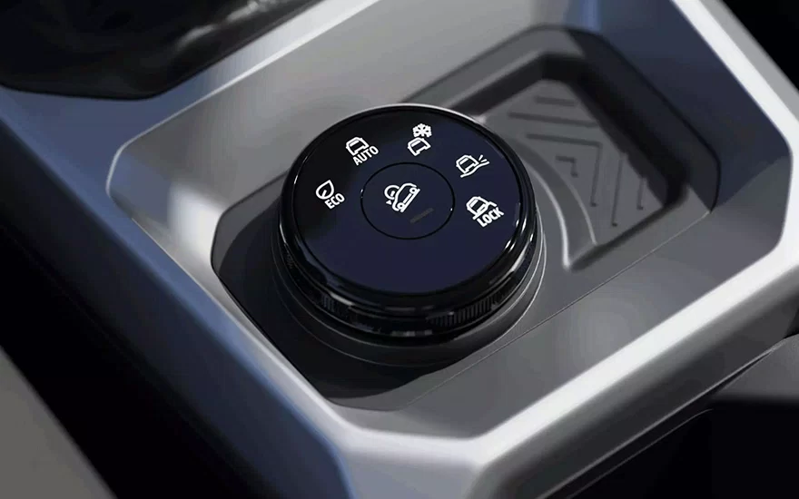 4x4 terrain control with 5 modes1: auto, eco, mud & sand, snow and off-road