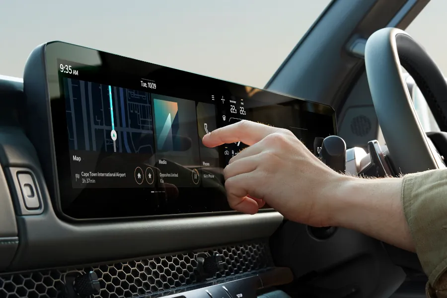 Interior Rugged smarts. Integrated panoramic display