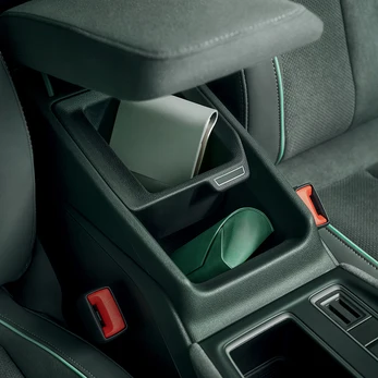 Sustainable umbrella in the driver’s door