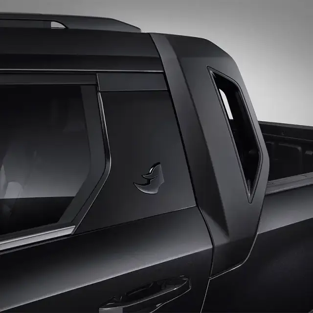 Black Musso Emblem & C-Pillar Garnish