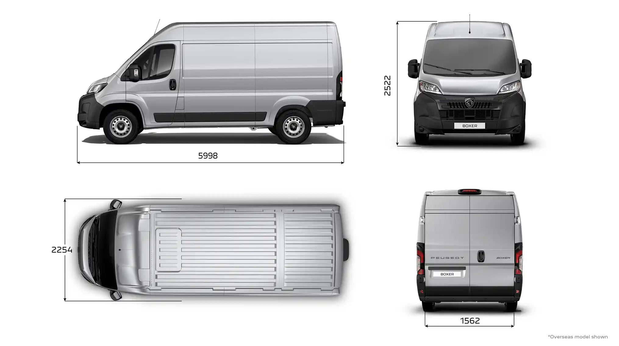 PEUGEOT BOXER EXTERIOR DIMENSIONS