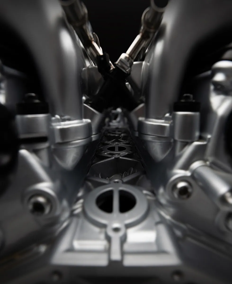 A 5.2-litre, twin-turbocharged V12 engine