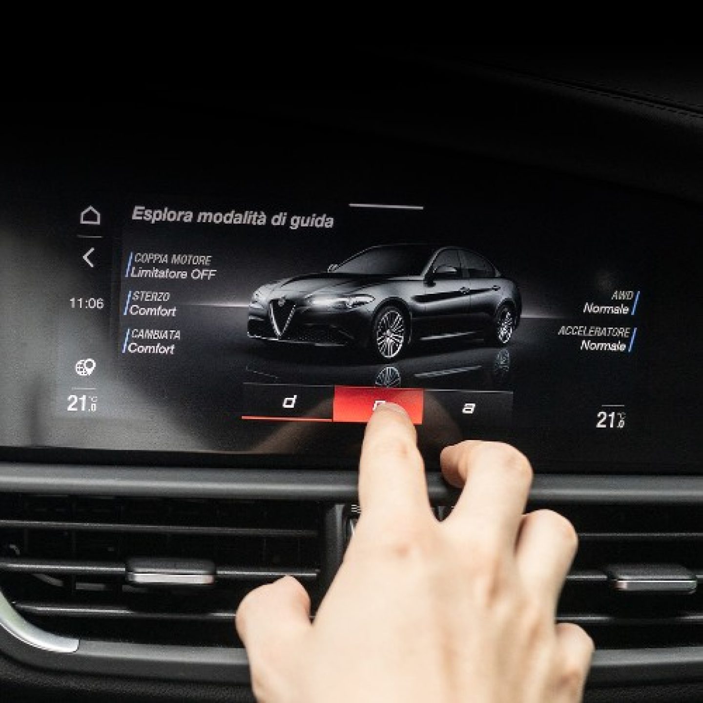 8.8” multi-touch display with interactive widgets