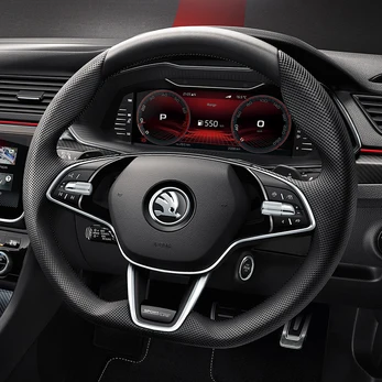 Leather Steering Wheel with DSG Paddles