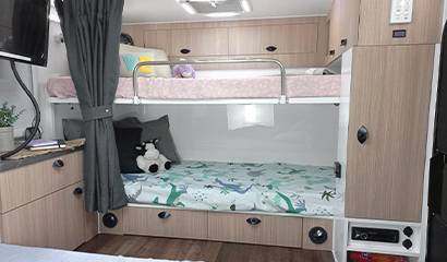 Dual bunk beds for the little ones