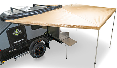 Batwing awning included