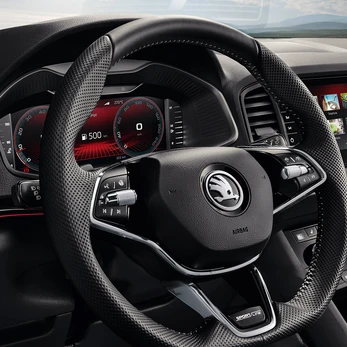 Multi function leather steering wheel