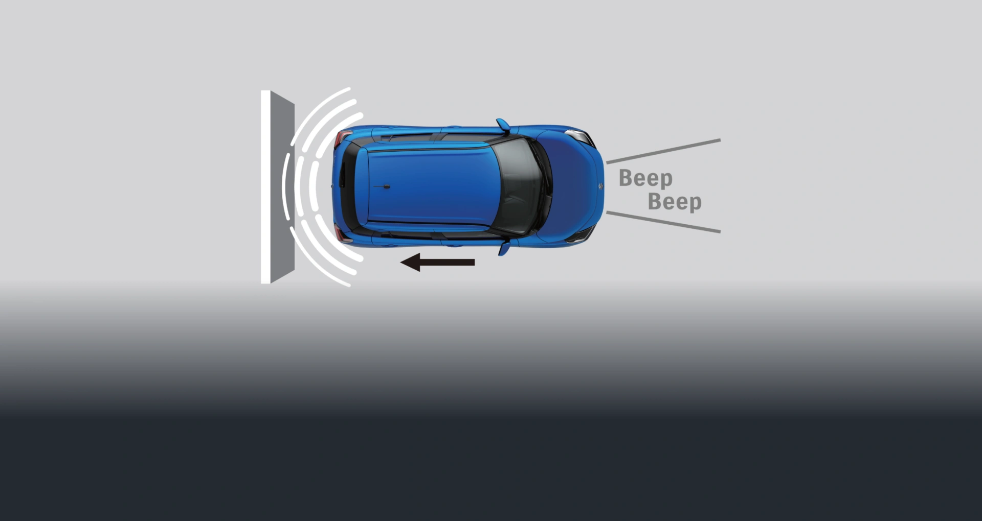 Wide-angle rear camera and rear parking sensors