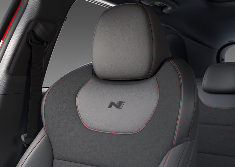 Performance-inspired interior.