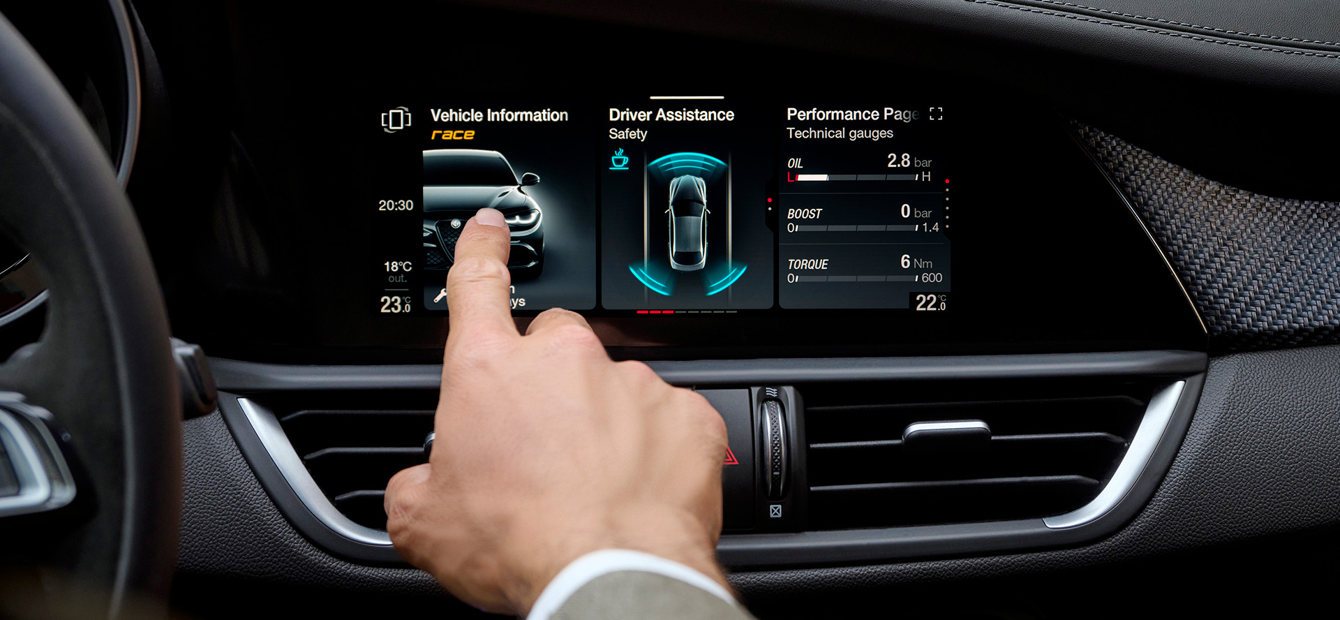 8.8-inch touchscreen display