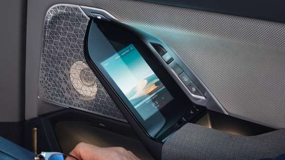  Rear doors with integrated touchscreens.