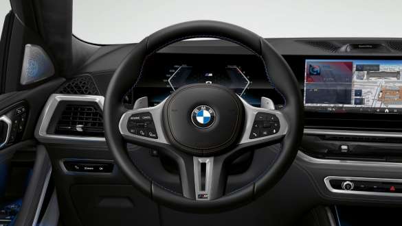  M leather steering wheel. 