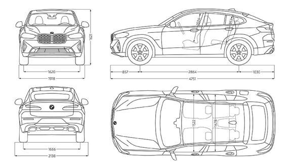 TECHNICAL DATA OF THE BMW X4.