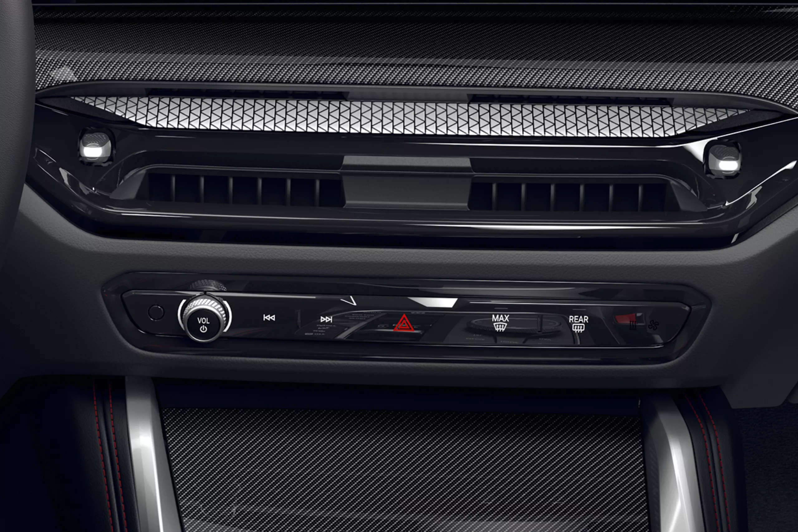 Unmistakable accents in the interior.