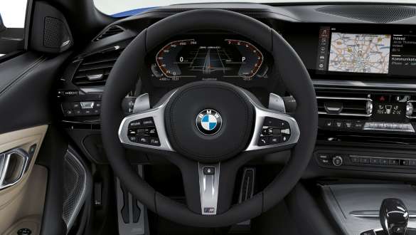  M leather steering wheel.