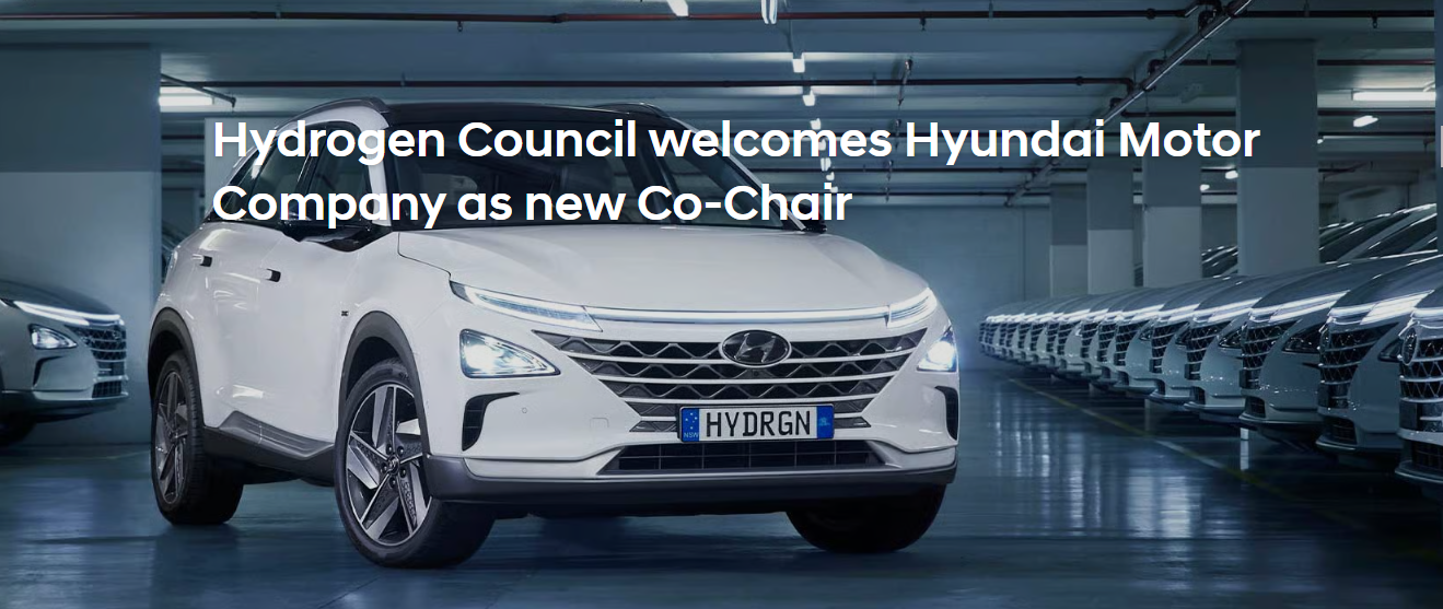 Hydrogen Council welcomes Hyundai Motor Company as new Co-Chair
