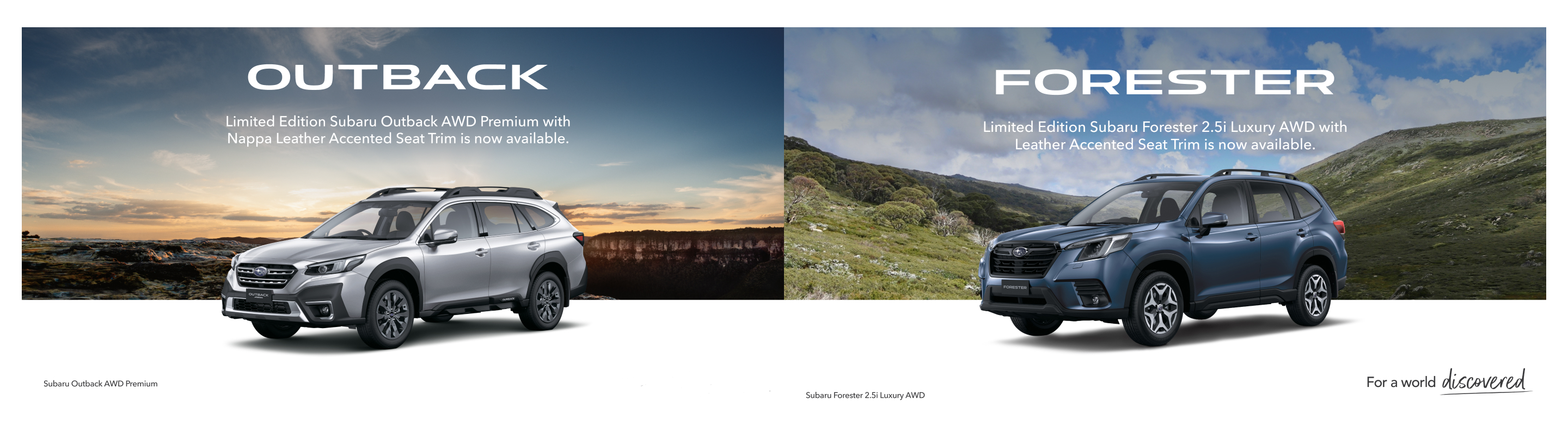 Subaru Australia unveils special editions for Outback and Forester