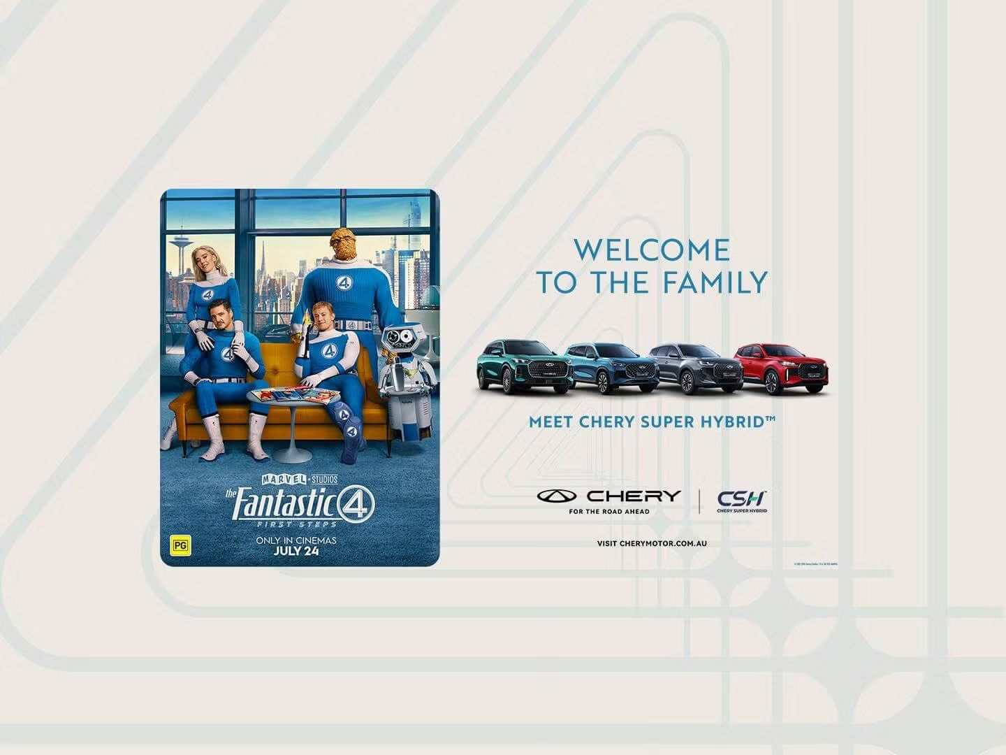 Chery Motor Australia teams up with Marvel Studios’ The Fantastic Four: First Steps and Val Morgan to launch new hybrid SUVs