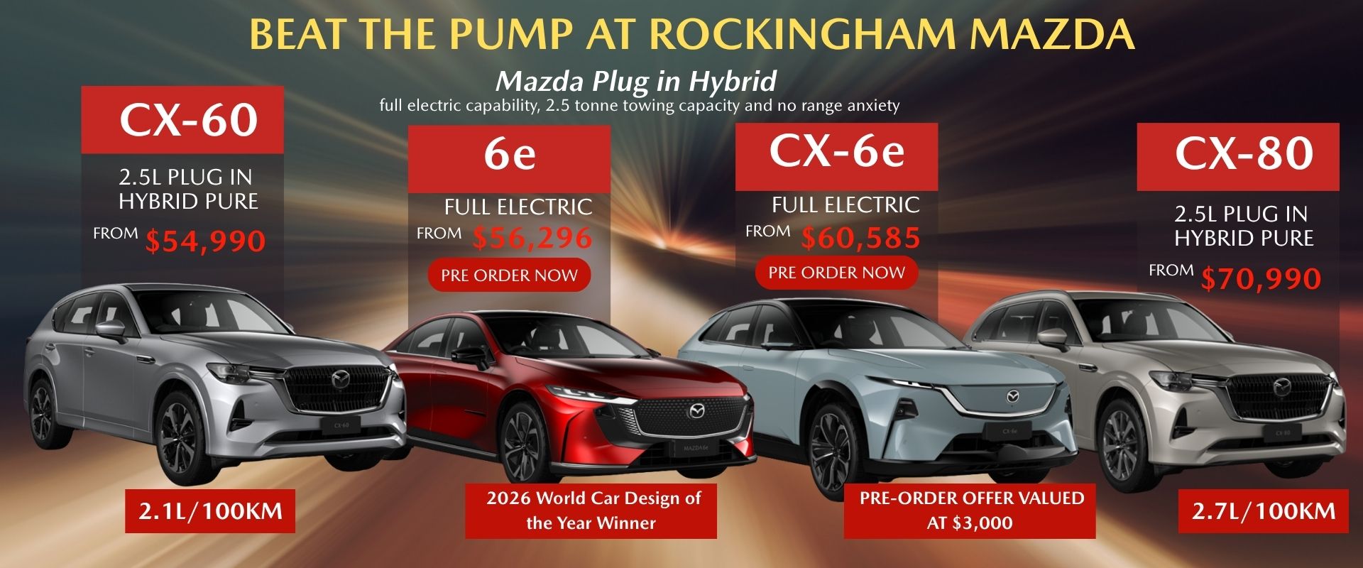 Mazda Rockingham PHEV and EV Range | Rockingham Mazda