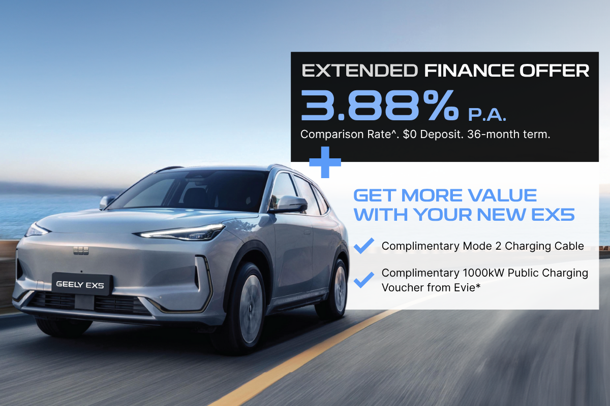 Geely 3.88% Finance Offer + Bonus Charger Cable! Image