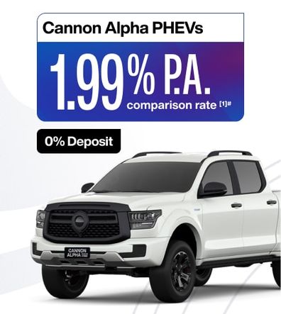 Cannon Alpha Finance Offer available on Cannon Alpha Plug-in Hybrid models[1] Image